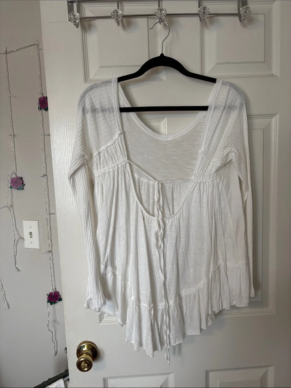 We The Free White Flowing Long-Sleeve Tunic